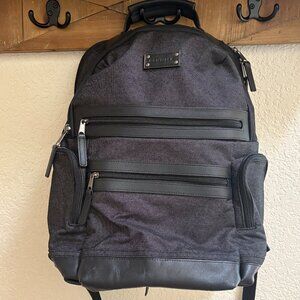 Renwick Business Backpack, Canvas/Leather with RFID Protection